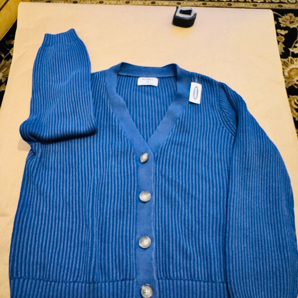 Old Navy Men's Navy Cardigan Sweater - Picture 4 of 4